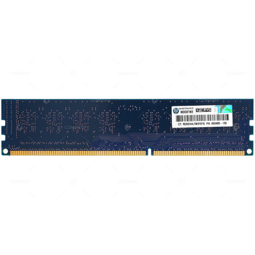 655409-150  HP MEMORY 2GB 1RX8 PC3 12800U DDR3 1600U UDIMM
